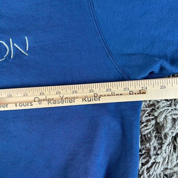 Vintage 90s Champion Sweater Mens Extra Large XL Blue Spell Out Embroidered Logo - Picture 10 of 11